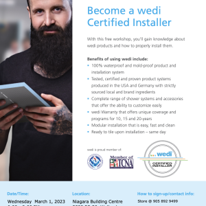 wedi Welland Ontario Canada Workshop on March third 2023