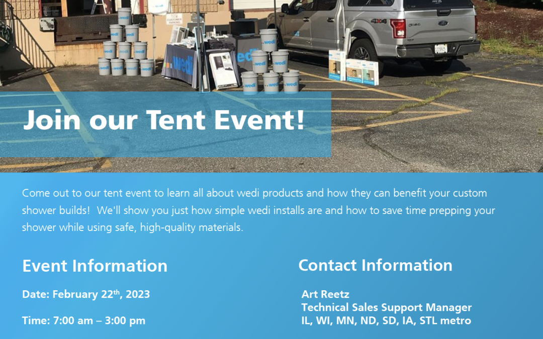 Green Bay, WI – wedi Tent Event!