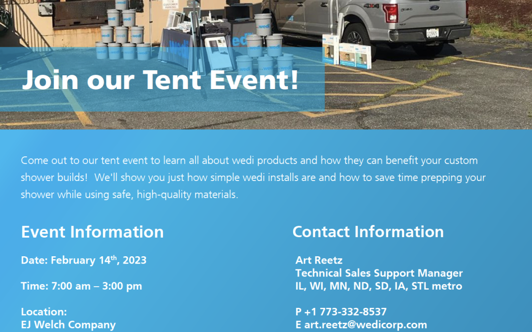 Green Bay, WI – wedi Tent Event!