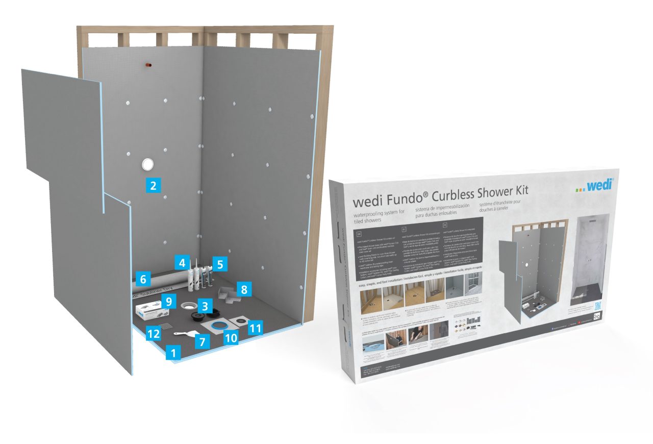 wedi Fundo Curbless Shower Kit Curbless Point Drain wedi America